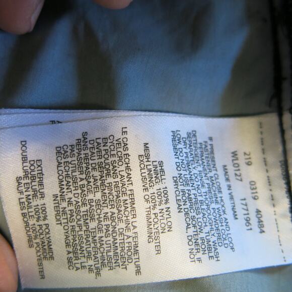 COLUMBIA Hooded Windbreaker Size XL Men's Zipper Nylon Pockets Logo Black Jacket - Picture 12 of 13